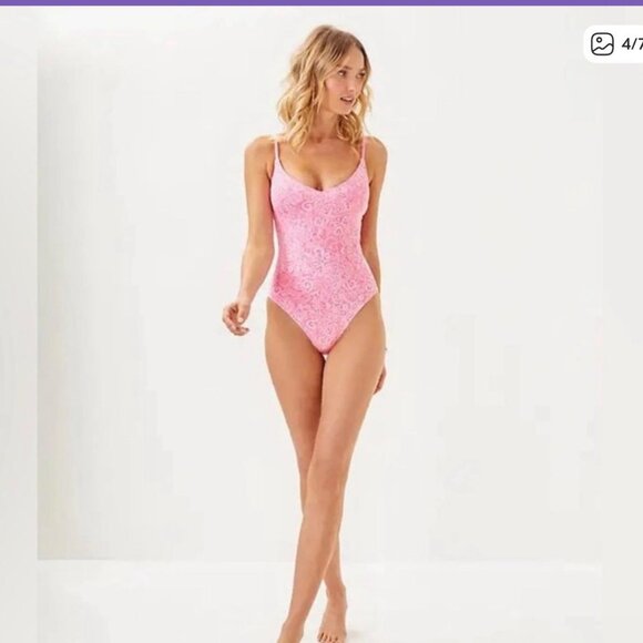 Lilly Pulitzer Lynn One-Piece Swimsuit Size 14 NWOT - Picture 2 of 8
